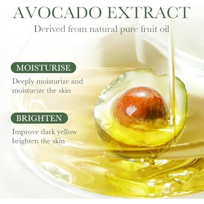 STRBOXONG AVOCADO SKINCARE KIT, 7-IN-1SKINCARE GIFT SET, SKIN CARE SET WITH FACIAL CLEANSER, TONER, MOISTURIZING LOTION, EYE CREAM, FACE SERUM, FACIAL CREAM, LIP BALM FOR WOMEN TEEN DAILY SKIN CARE (7 COUNT) - Image 3